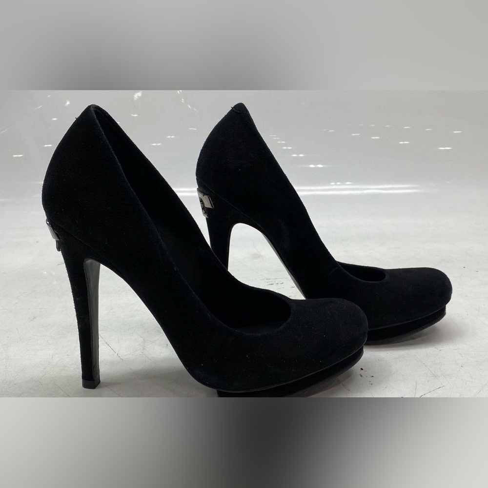 Tory Burch Black Heels with Silver Accent - Picture 3 of 7